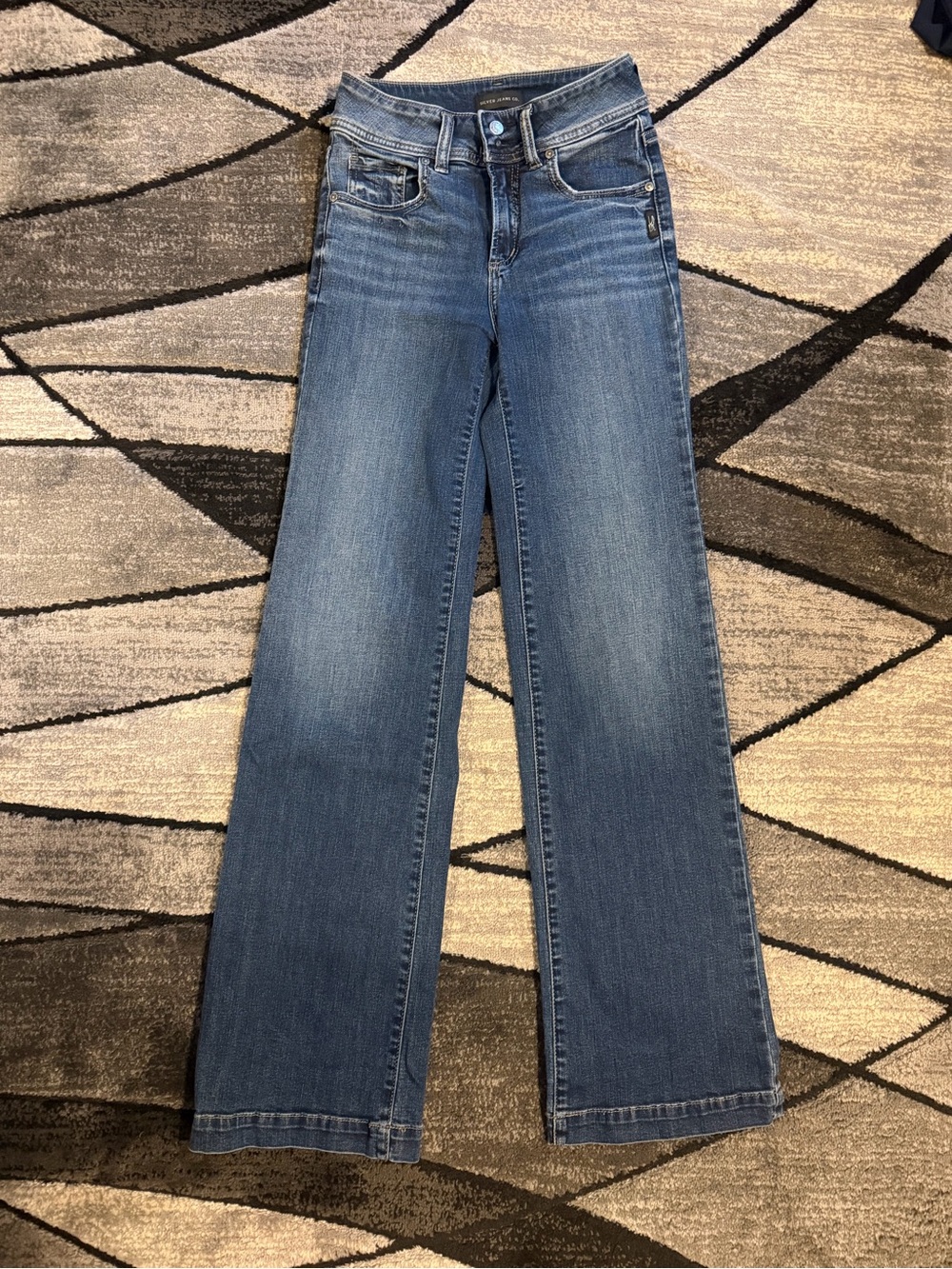SILVER TROUSER JEANS